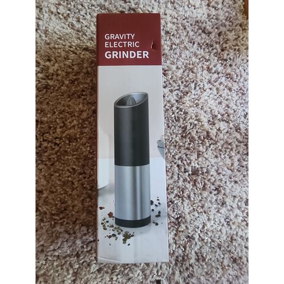 Gravity Electric Grinder battery operated Blue Led Light, One Hand Operated New - Picture 3 of 11